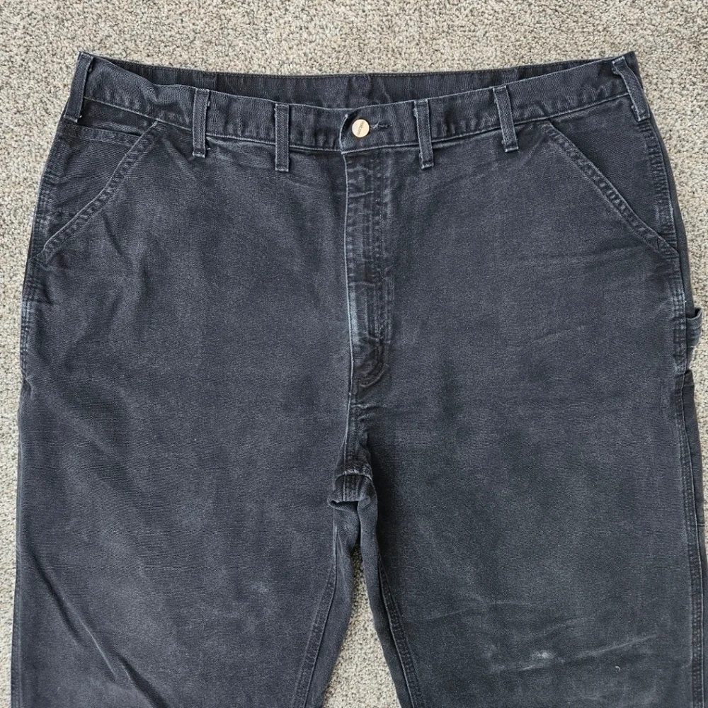 Carhartt Black Duck Canvas Carpenter Pants Original Dungaree Fit B11 BLK 44X34